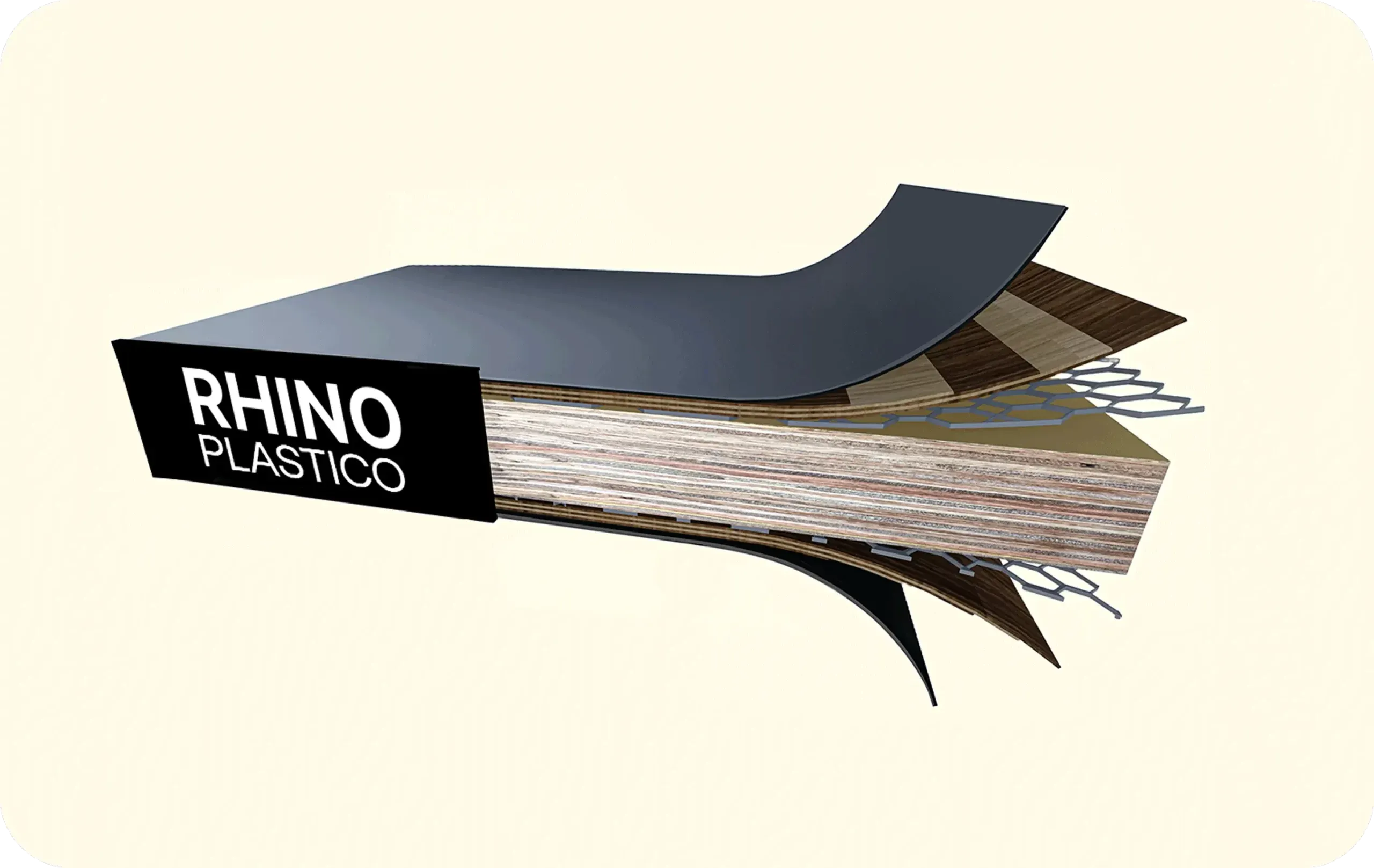 Cross-section view of RHINO composite pallet structure