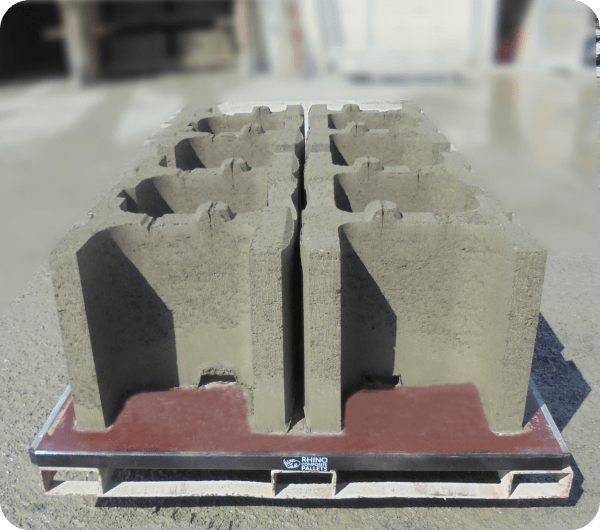 RHINO composite pallets for concrete block and paver machines